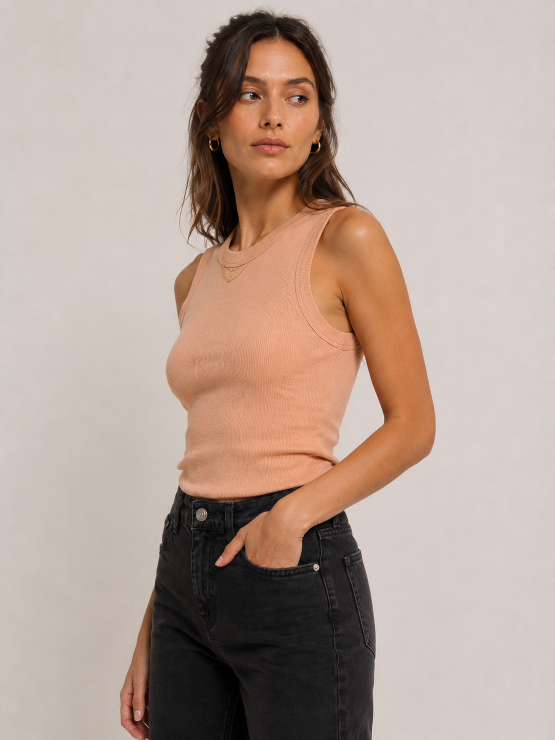 Canotta Urban City|Colore:Rosa polvere
