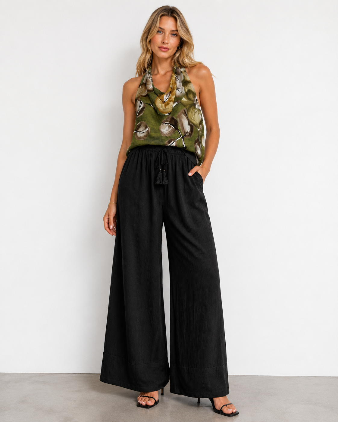 Top Halter |Colore:Verde oliva