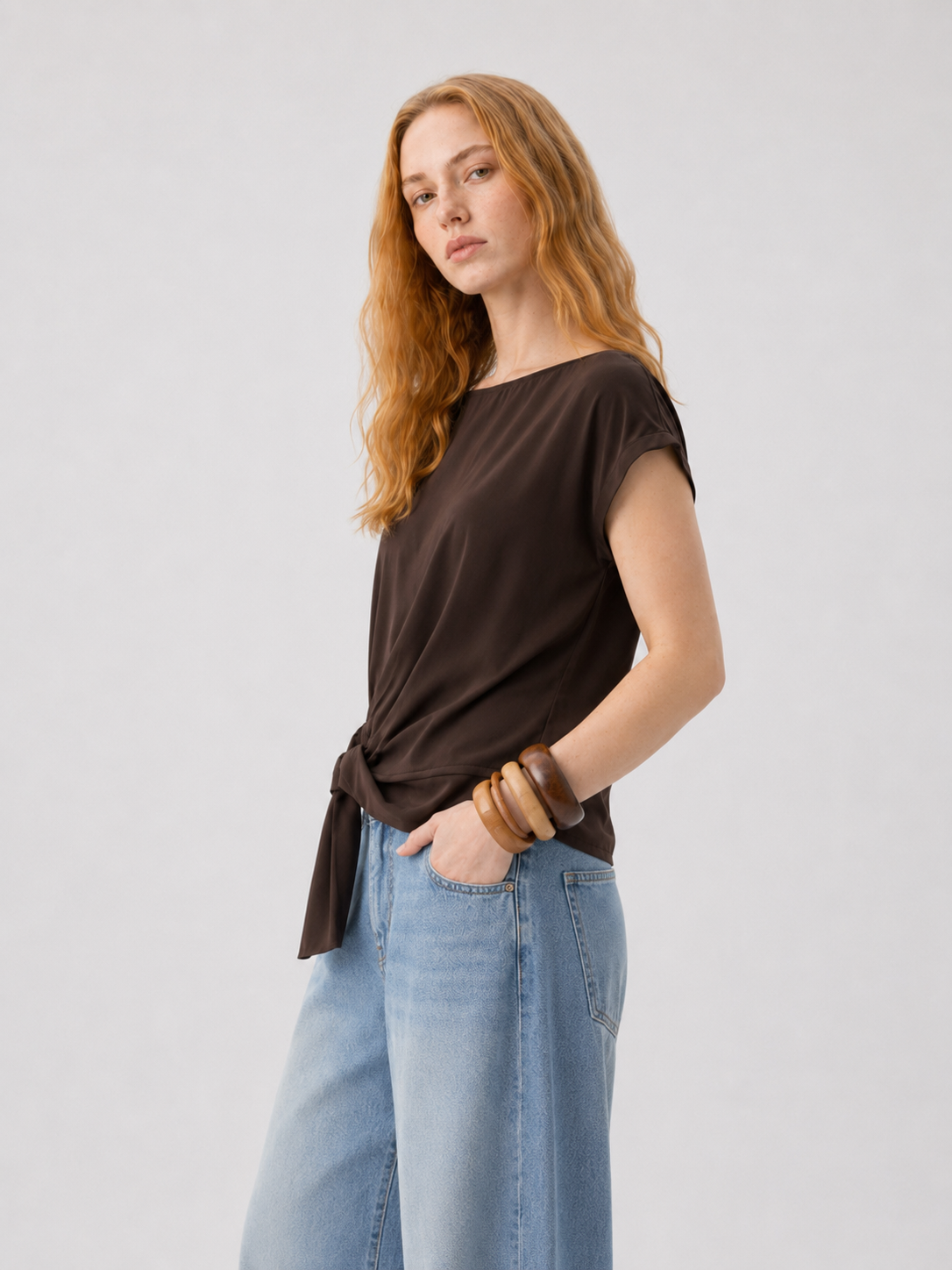 Camicia nodo fusciacca |Colore:Moro