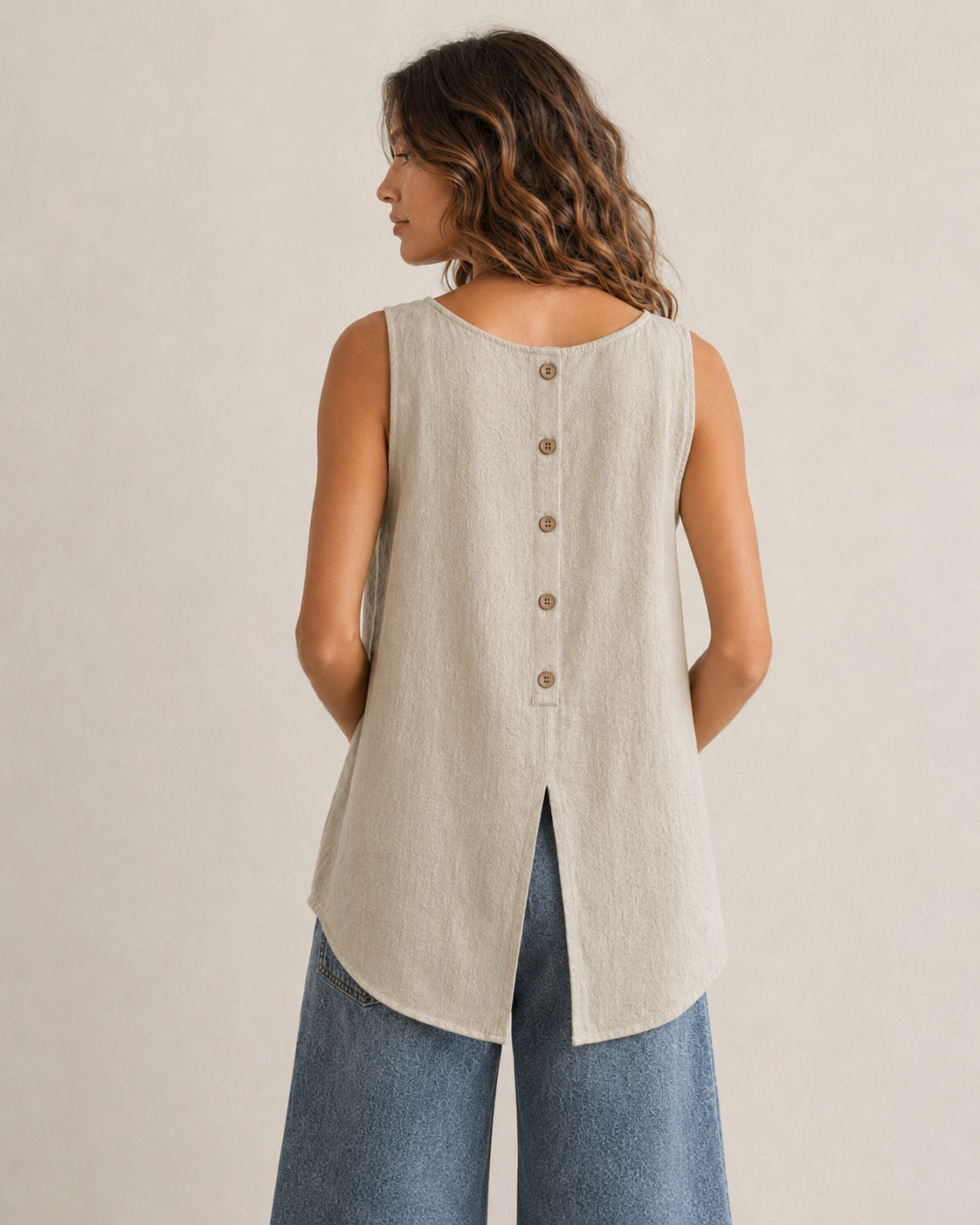 Canotta con collana |Colore:Beige