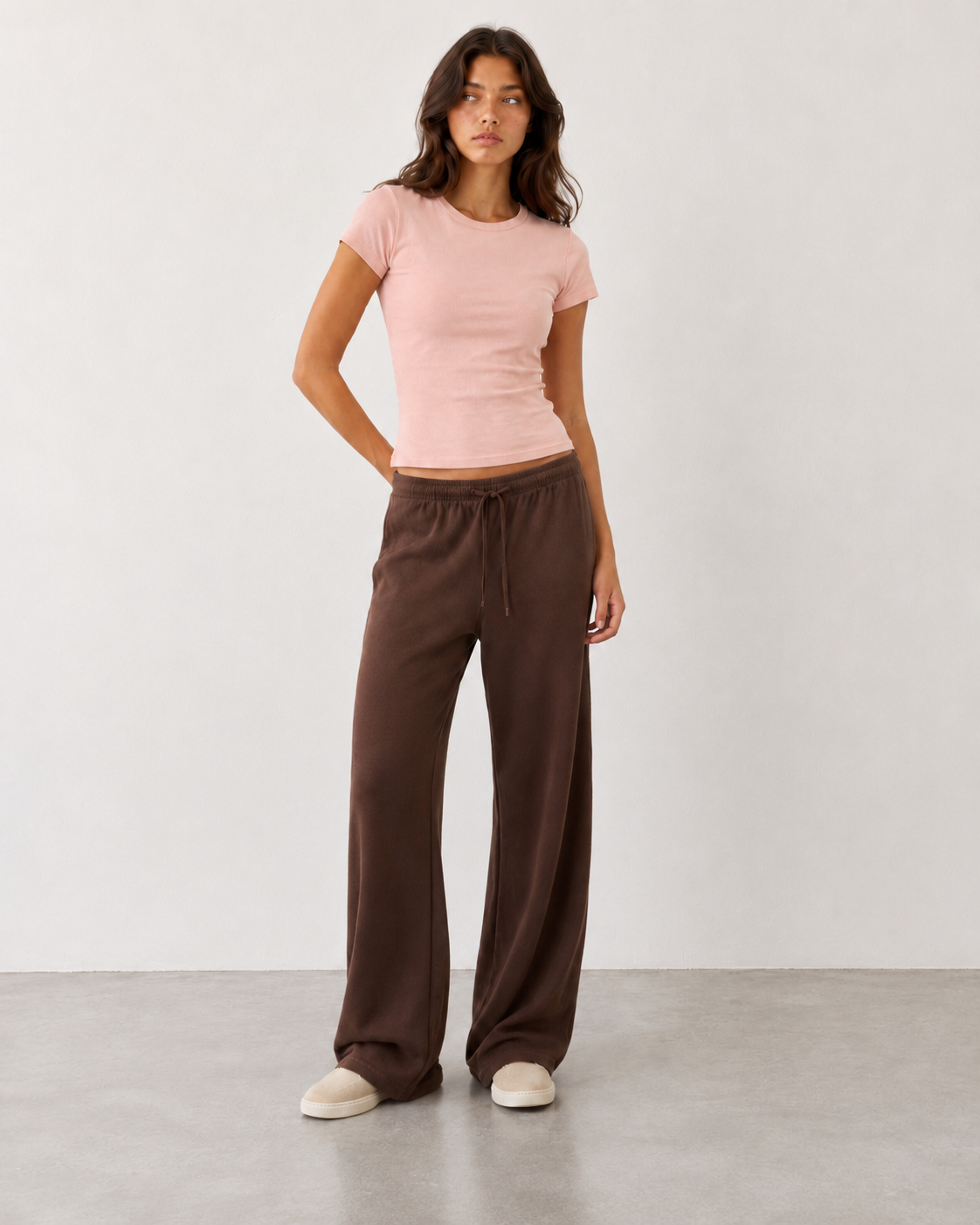 T-shirt World basic|Colore:Rosa polvere