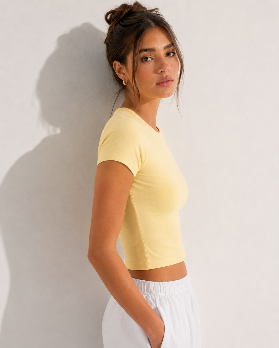T-Shirt Moon basic|Colore:Meringa