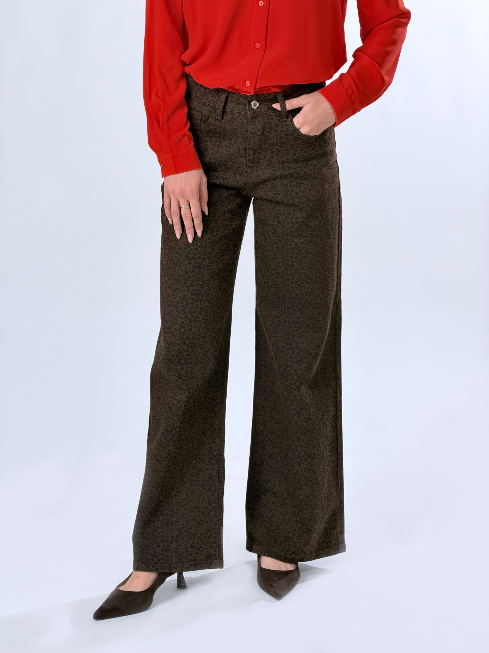 Pantalone fantasia micro maculata|Colore:Maculato