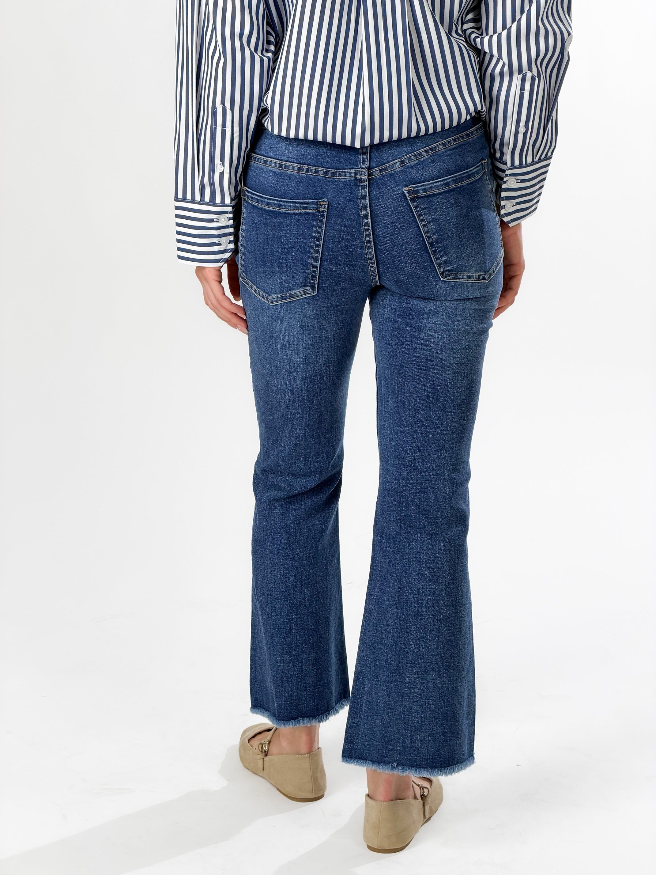 Jeans capri svasato|Colore:Blu