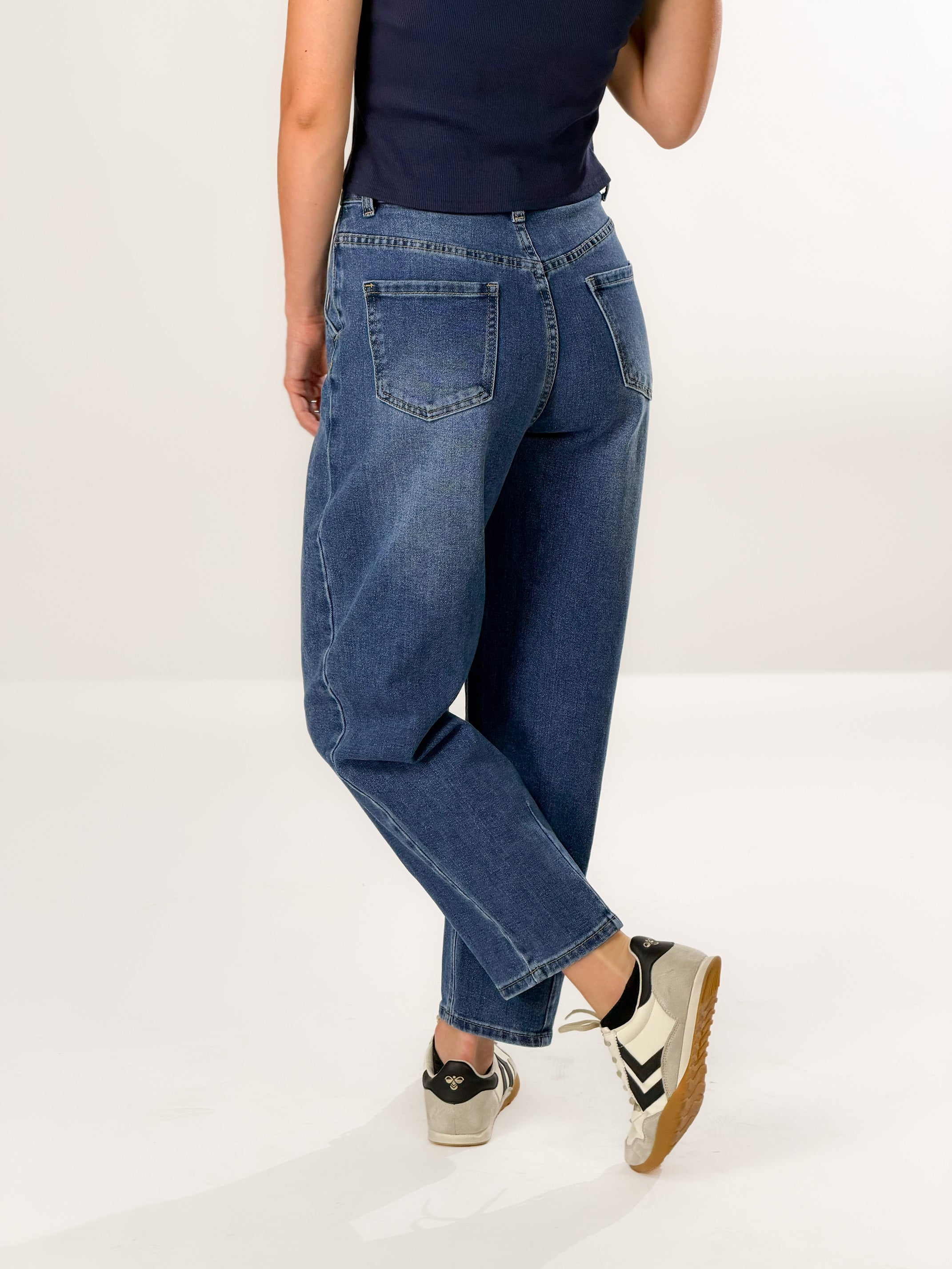 Jeans mom fit|Colore:Blu sbiancato
