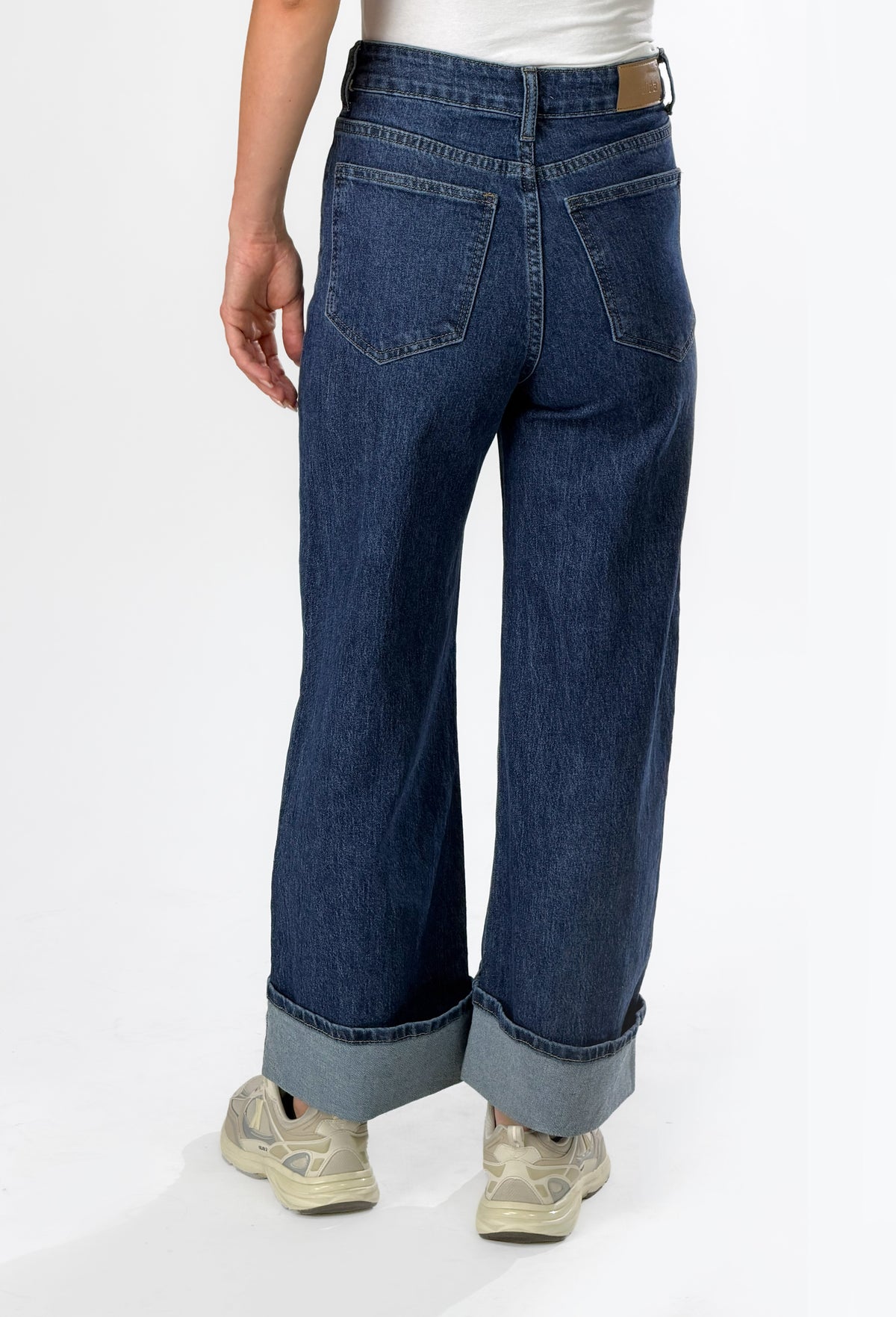 Jeans con risvolto|Colore:Blu zero