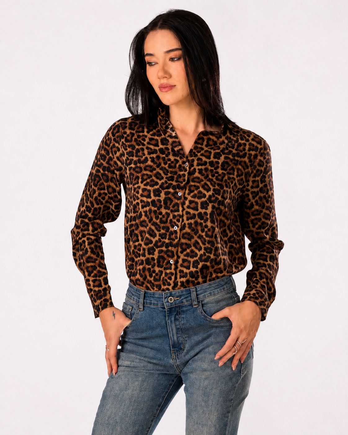 Camicia Leopardata |Colore:Avorio