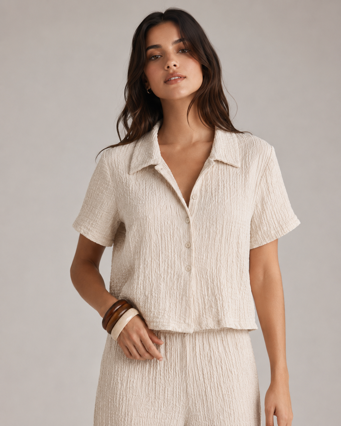 Camicia Bowling Muà|Colore:Beige