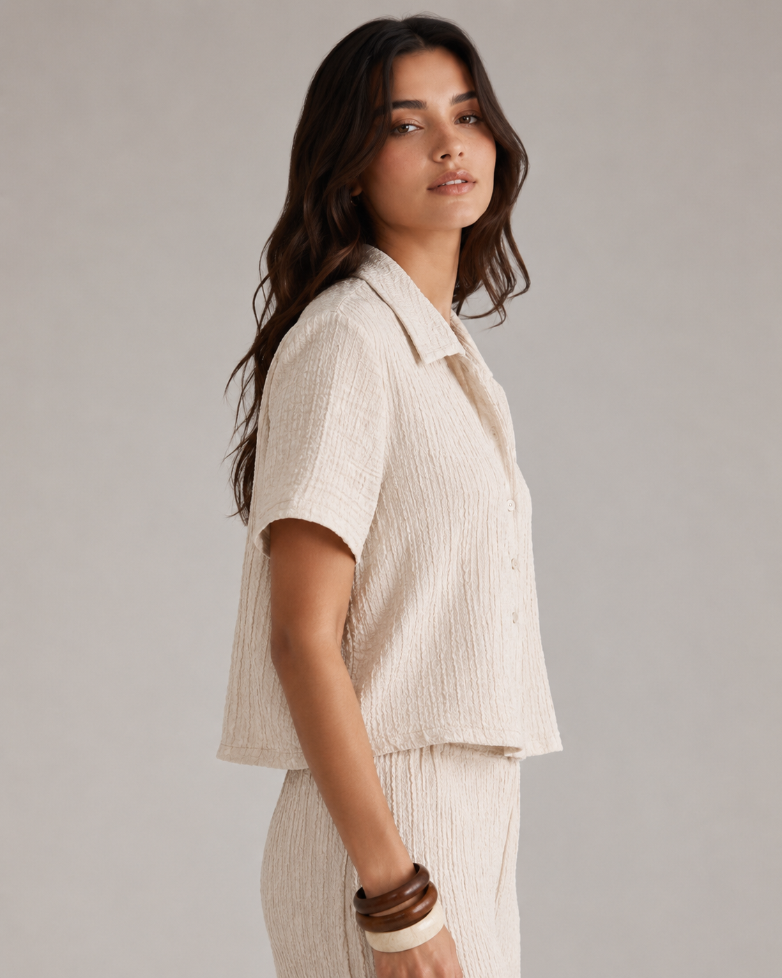 Camicia Bowling Muà|Colore:Beige