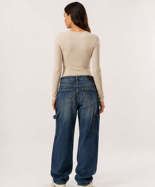 Body skin manica lunga|Colore:Beige