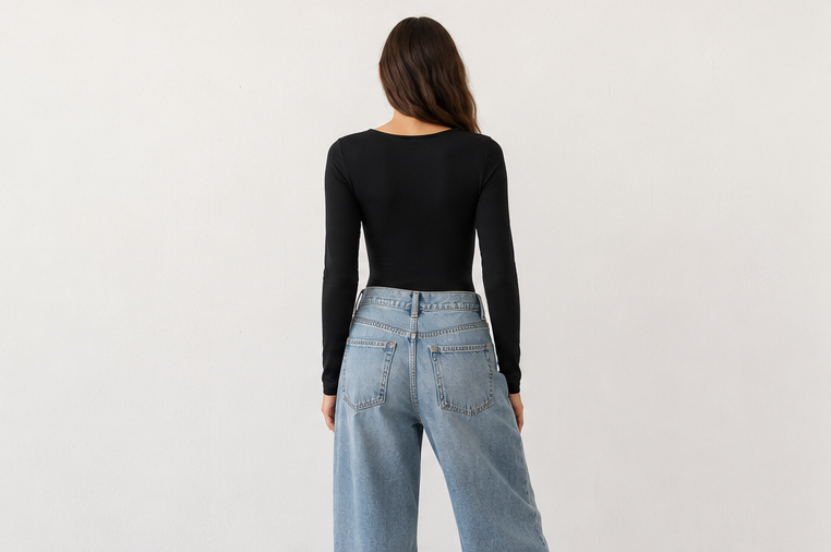 Body skin manica lunga|Colore:Nero