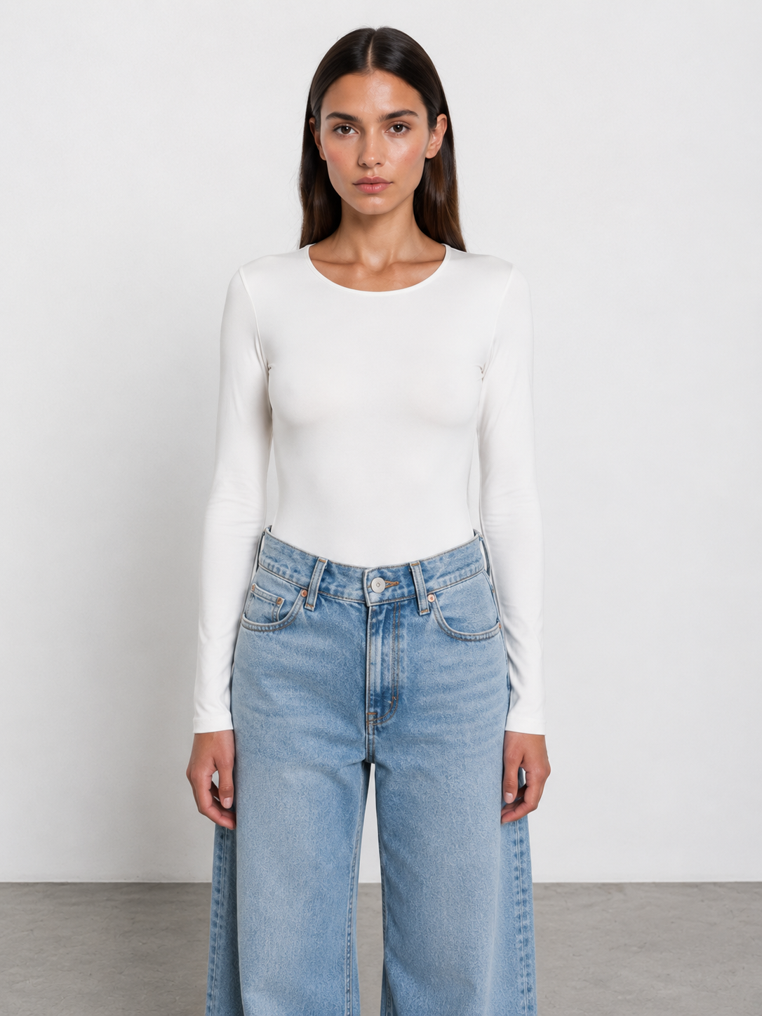 Body skin manica lunga|Colore:Bianco