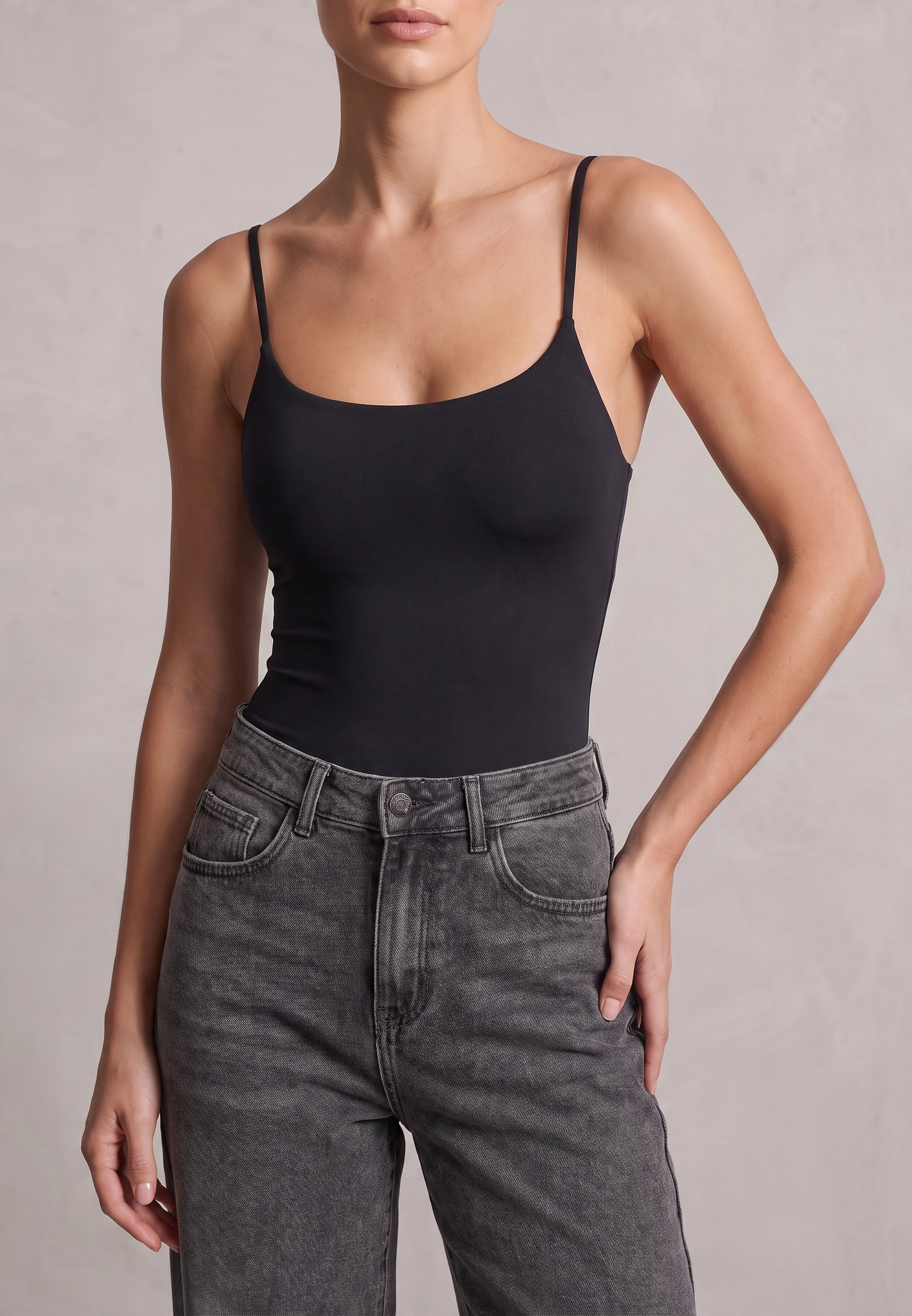 Body spalline sottili|Colore:Nero