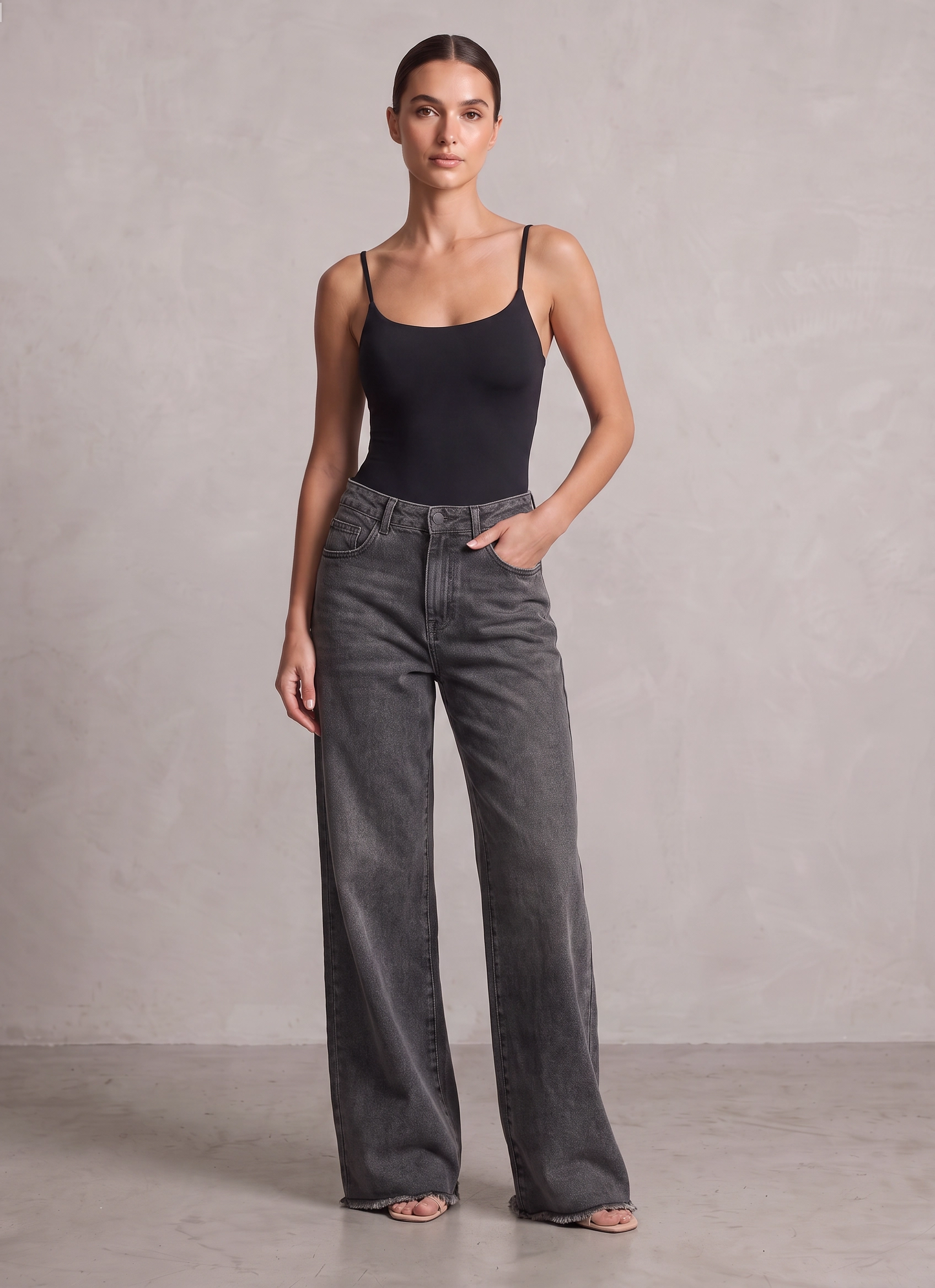 Body spalline sottili|Colore:Nero