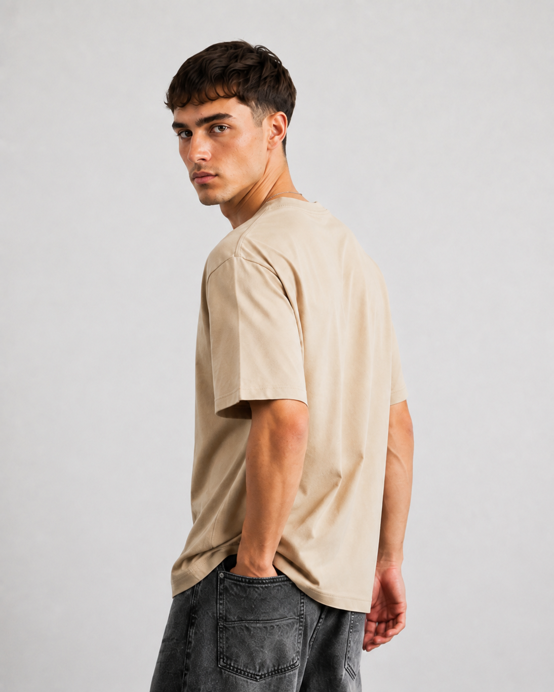 T-Shirt Brightonover fit|Colore:Beige