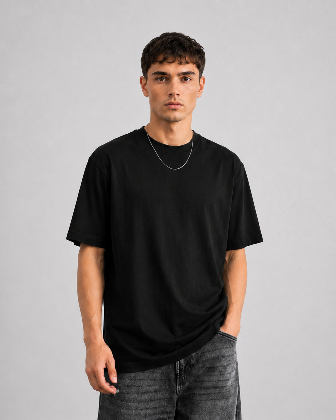 T-Shirt Brightonover fit|Colore:Nero