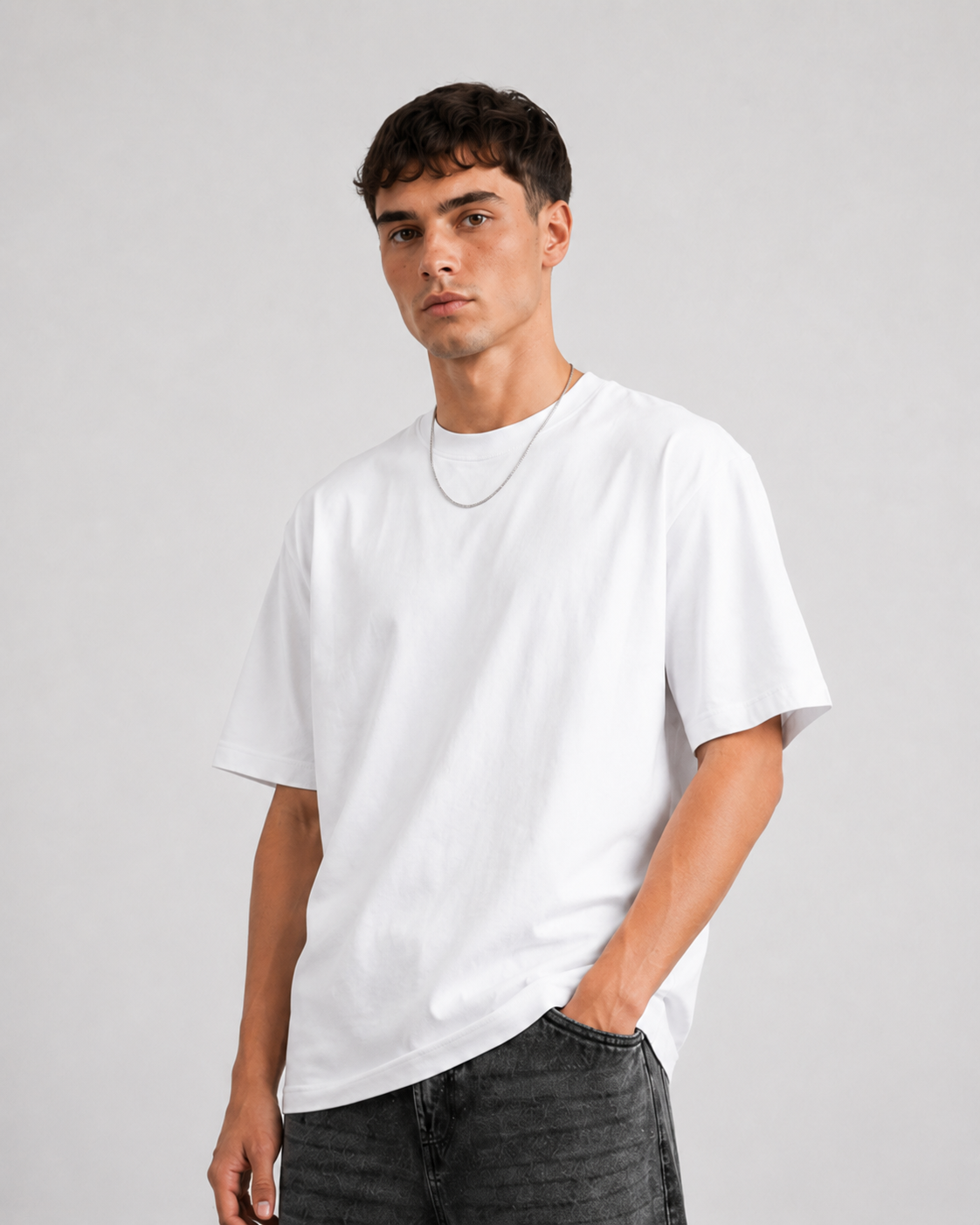 T-Shirt Brightonover fit|Colore:Bianco