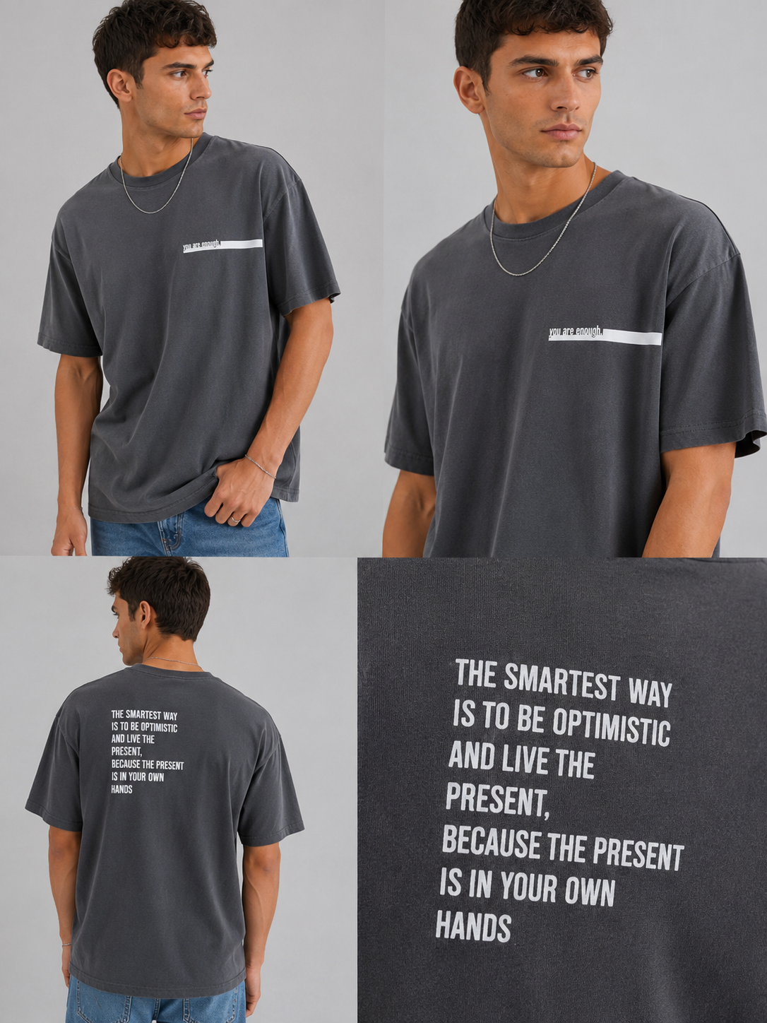T-Shirt Manchester loose fit|Colore:Lead
