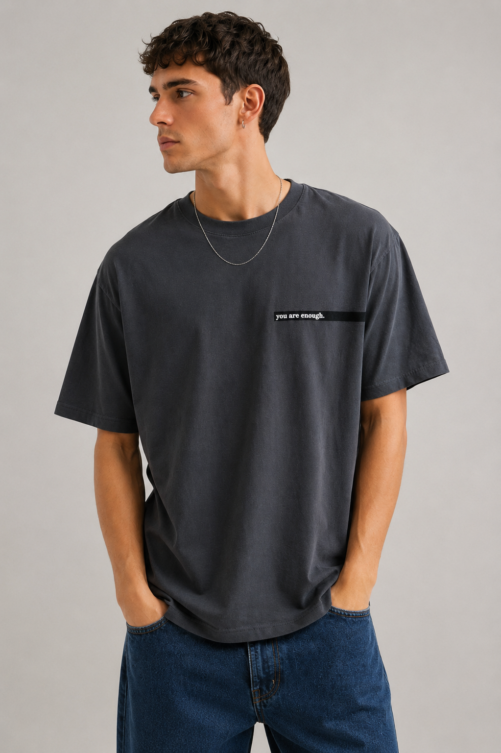 T-Shirt Manchester loose fit|Colore:Lead