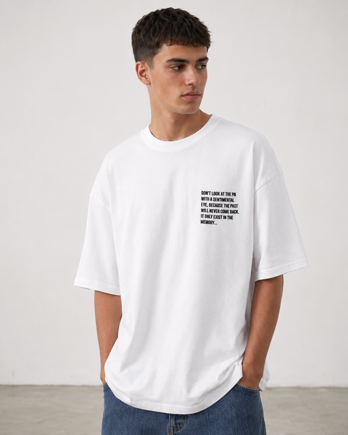 T-Shirt Manchester loose fit|Colore:Bianco