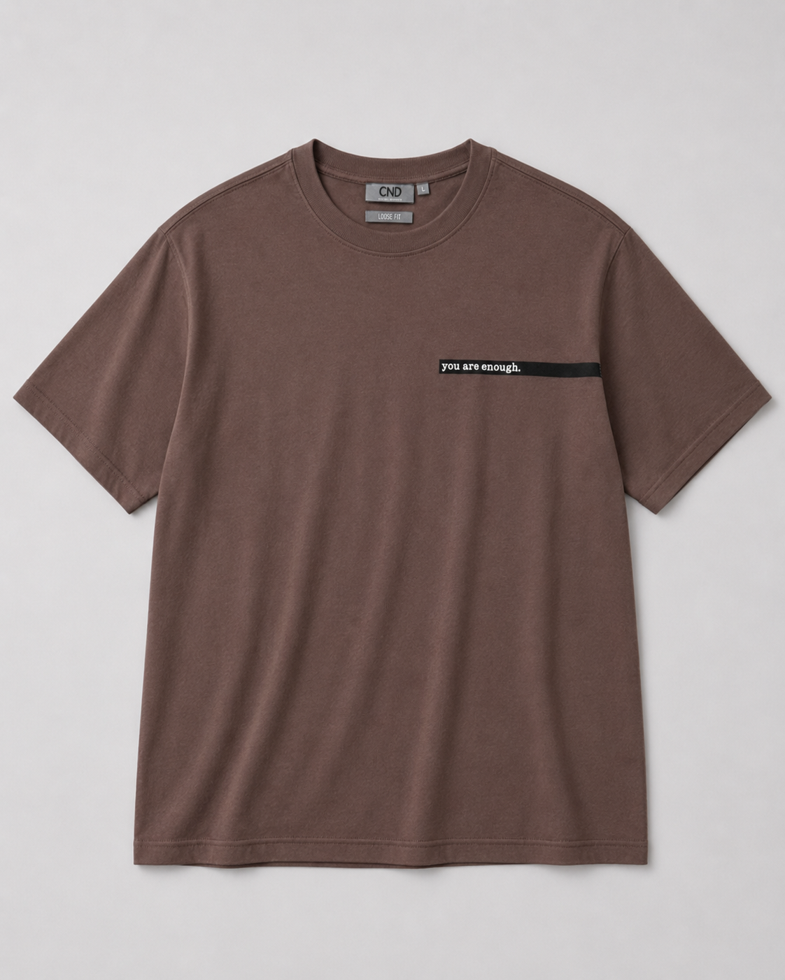 T-Shirt Liverpool "you are enough" Loose Fit|Colore:Cioccolato