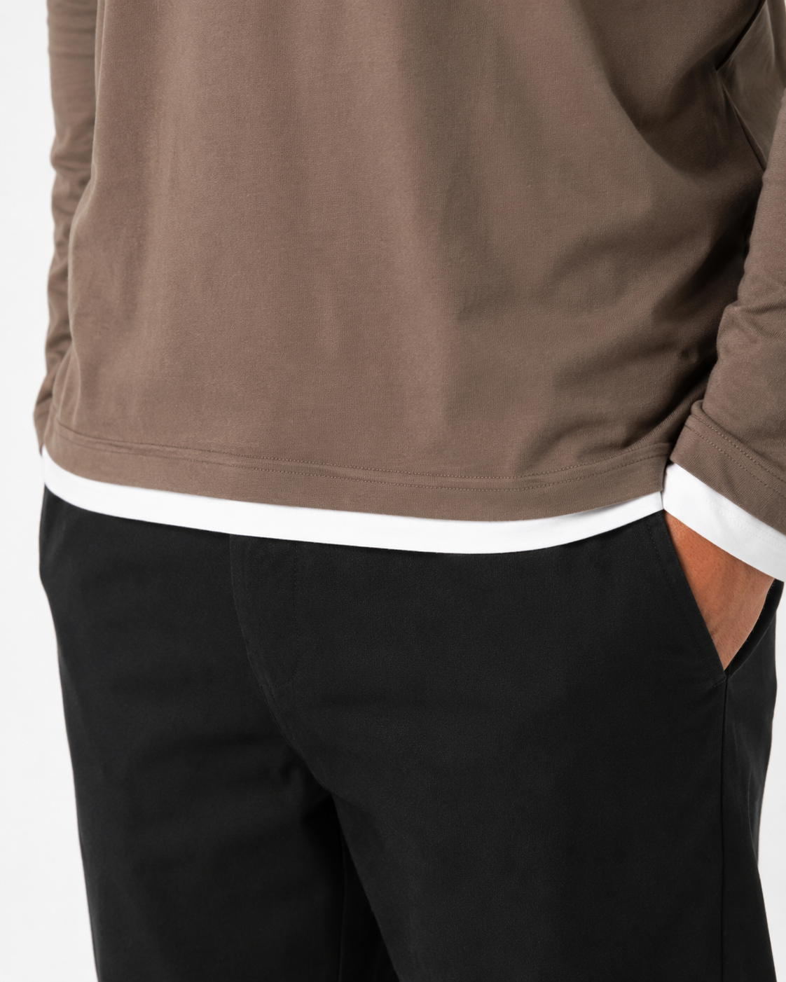 T-shirt York maniche lunghe|Colore:Fango
