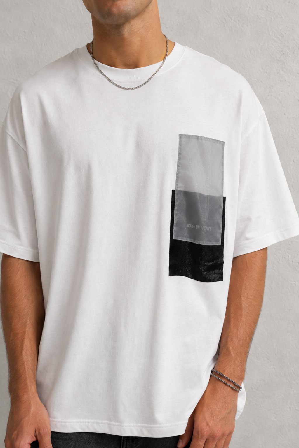 T-shirt Oversize degradé |Colore:Bianco