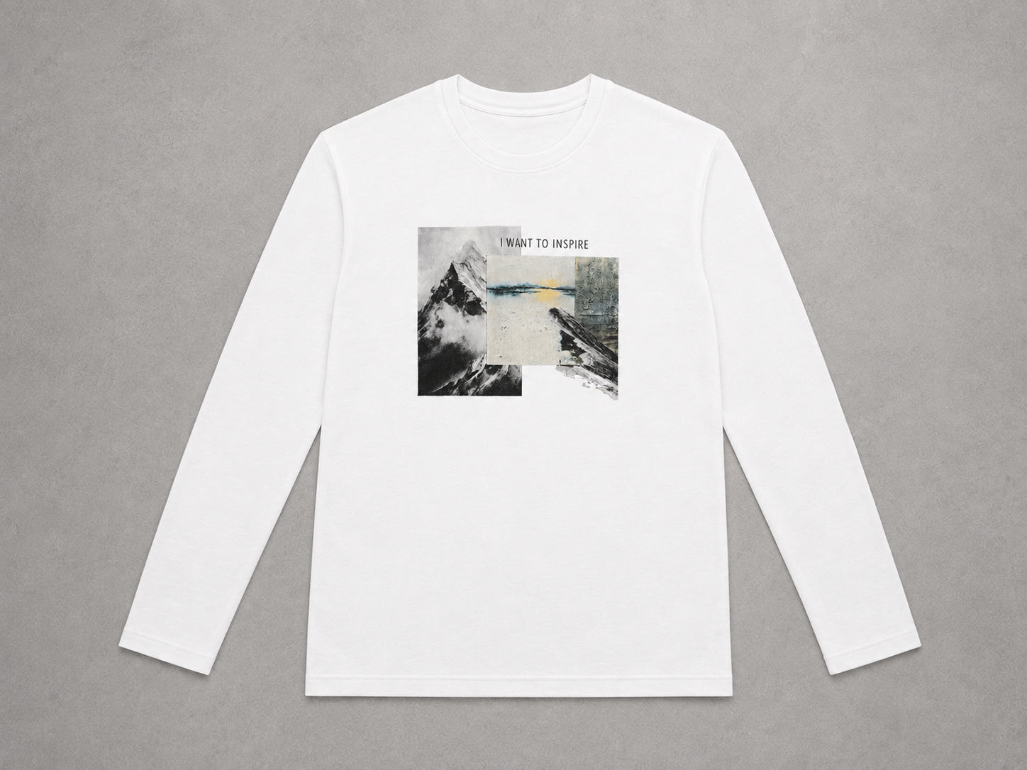 T-shirt manica lunga WANT TO INSPIRE|Colore:Bianco