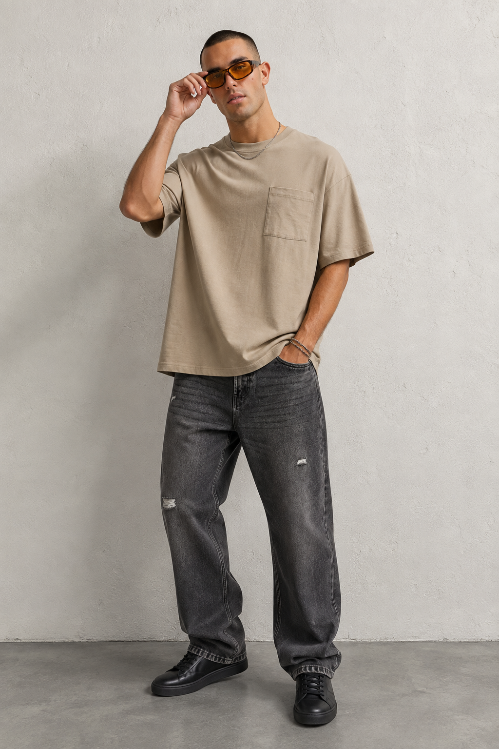 T-shirtl Loose fit|Colore:Beige
