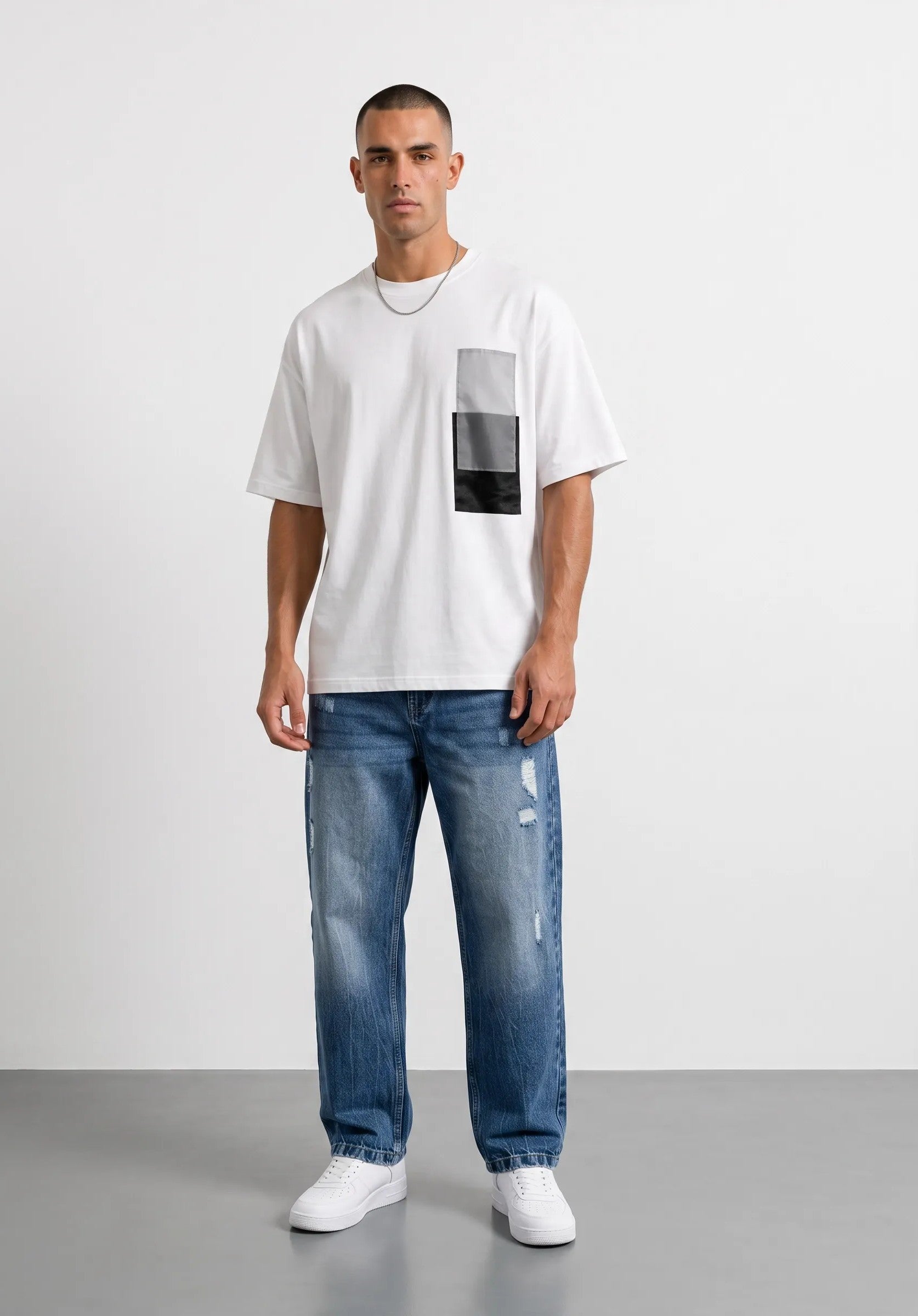 Jeans ballon fit Miami|Colore:Blu ripper