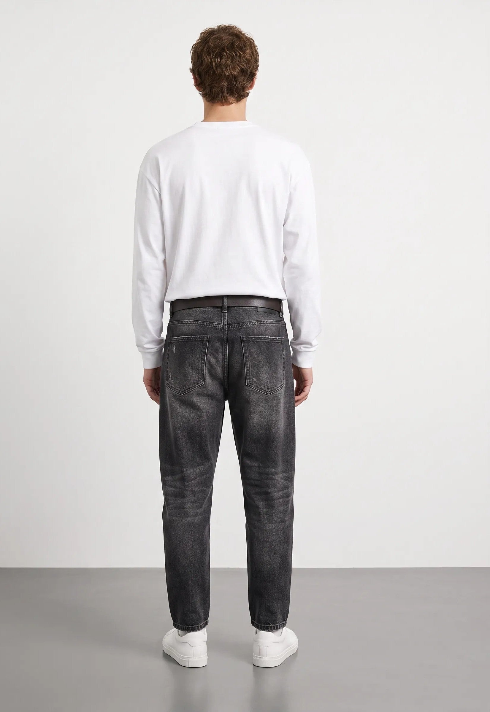 Jeans Carrot fit Los Angeles|Colore:Black ripped