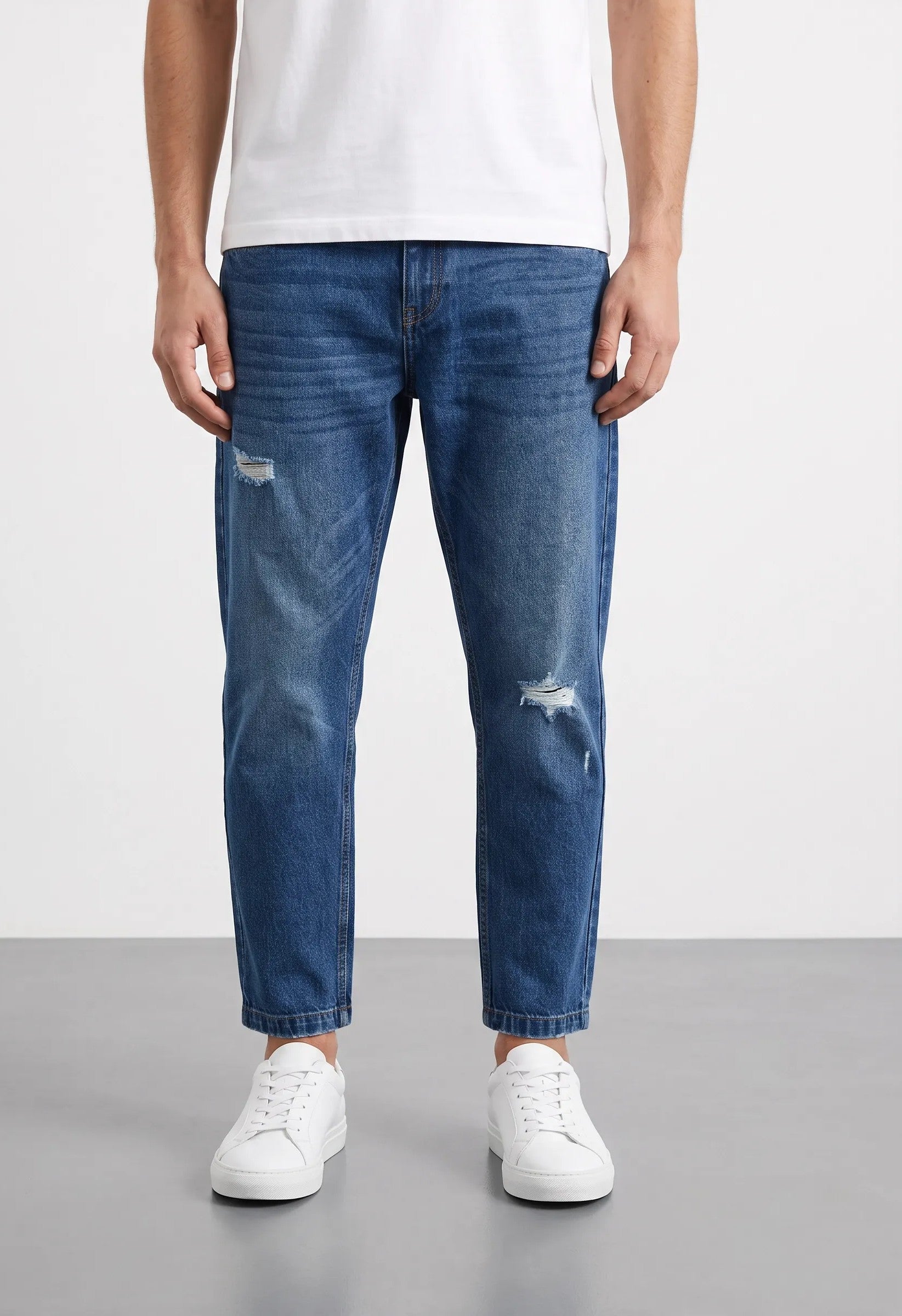 Jeans Carrot fit Santa Barbara|Colore:Blue ripped
