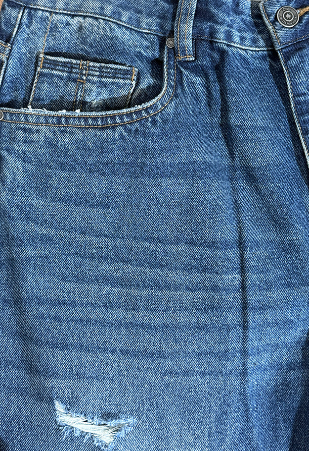 Jeans Carrot fit Santa Barbara|Colore:Blue ripped