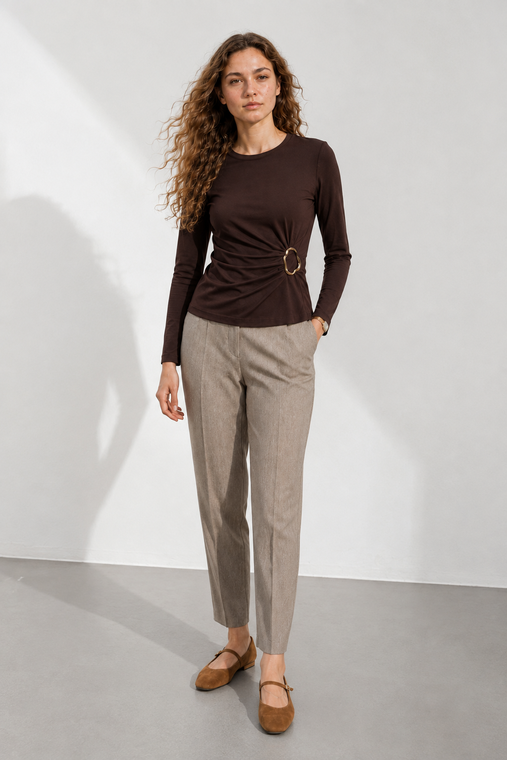 Maglia Noemi con accessorio|Colore:Caffe