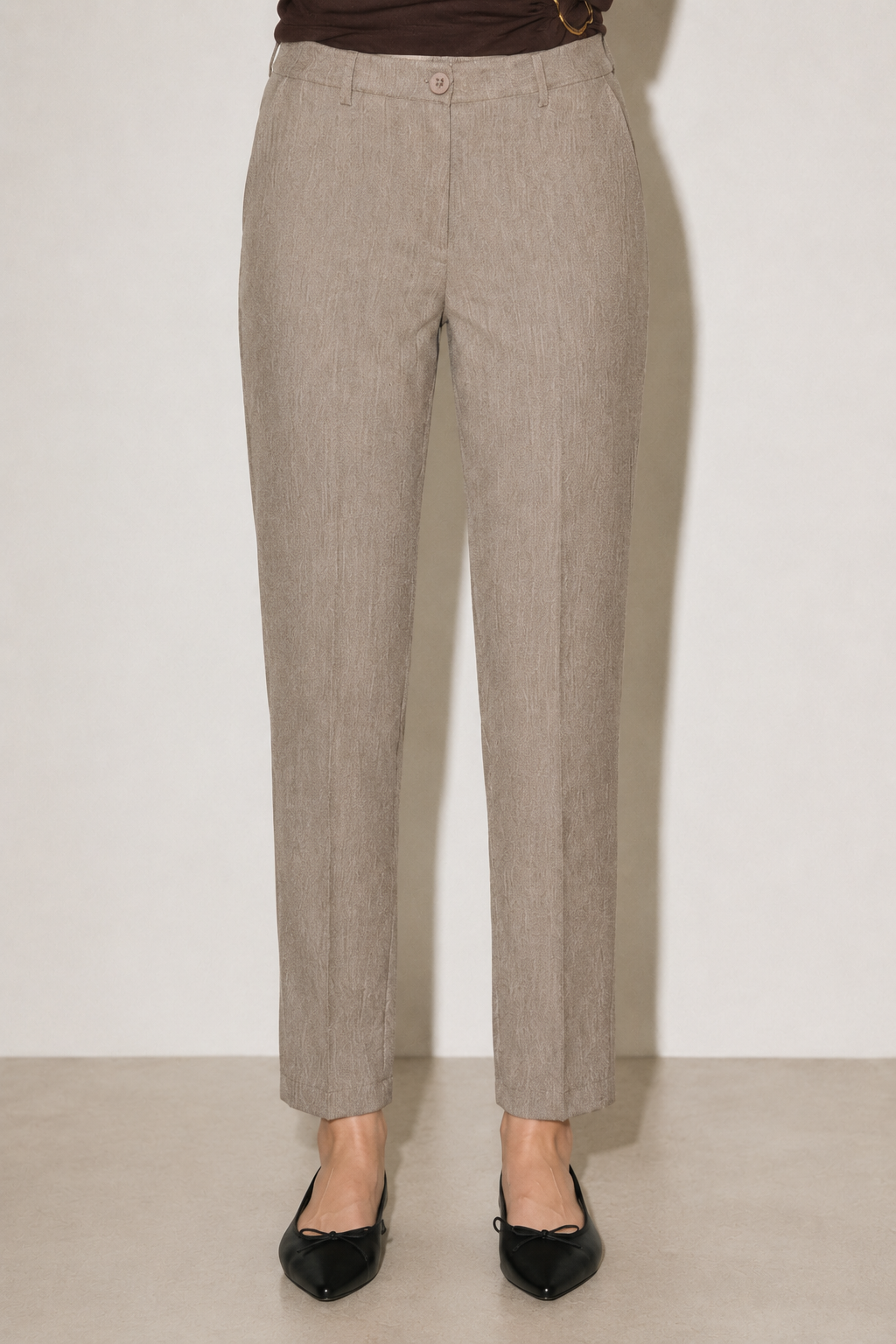 Pantaloni a sigaretta |Colore:Beige melange