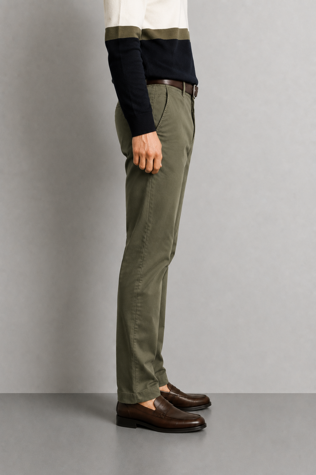 Pantaloni chino slim fit |Colore:Verde militare
