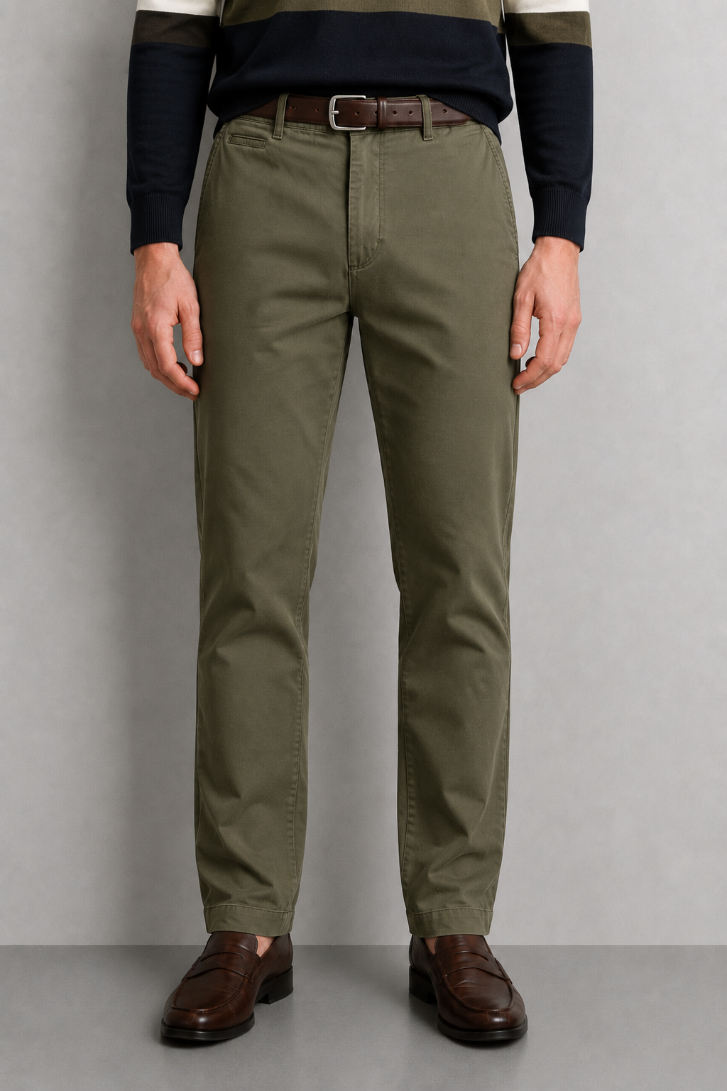 Pantaloni chino slim fit |Colore:Verde militare