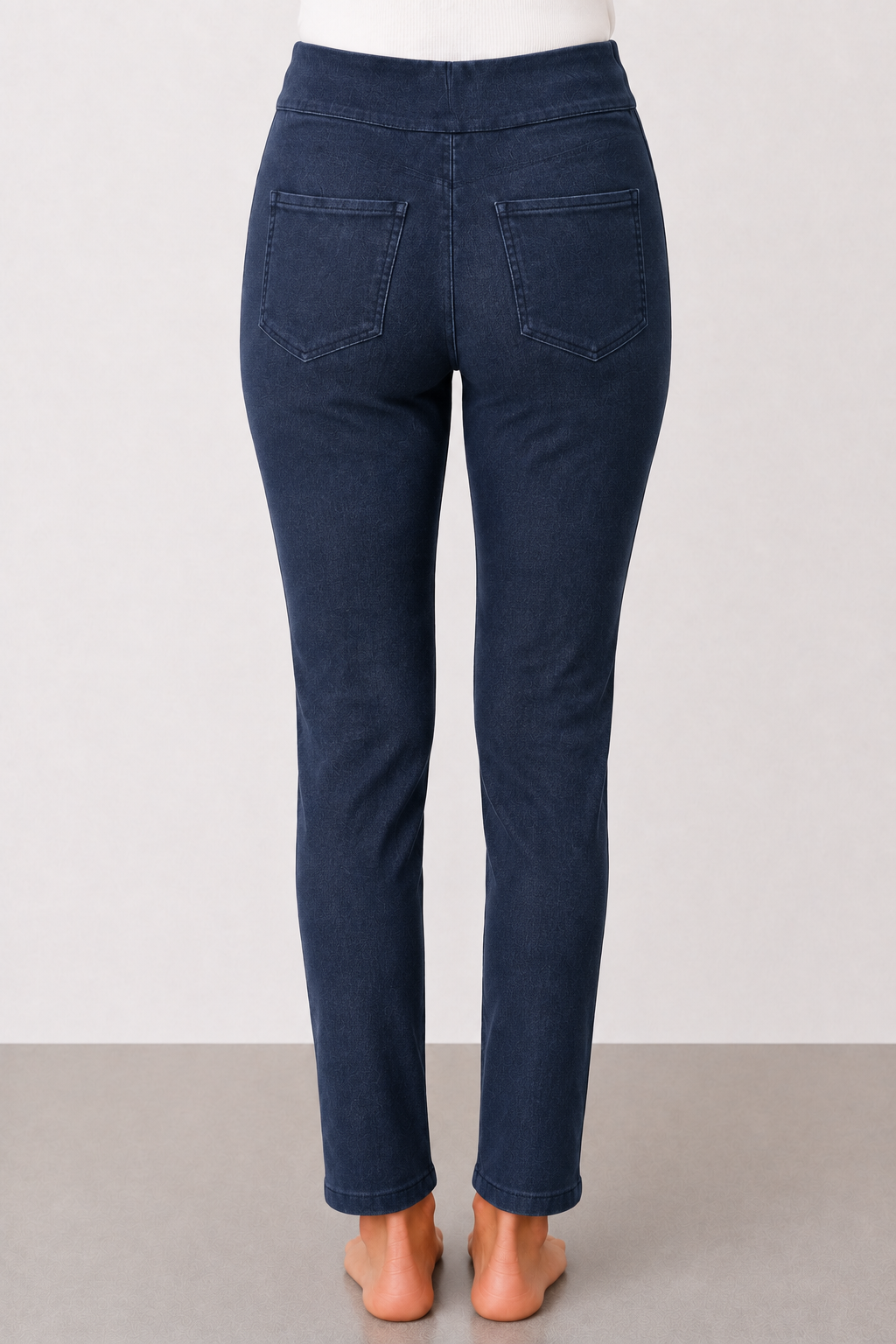 Pantaloni slim-fit effto jeans|Colore:Blu scuro