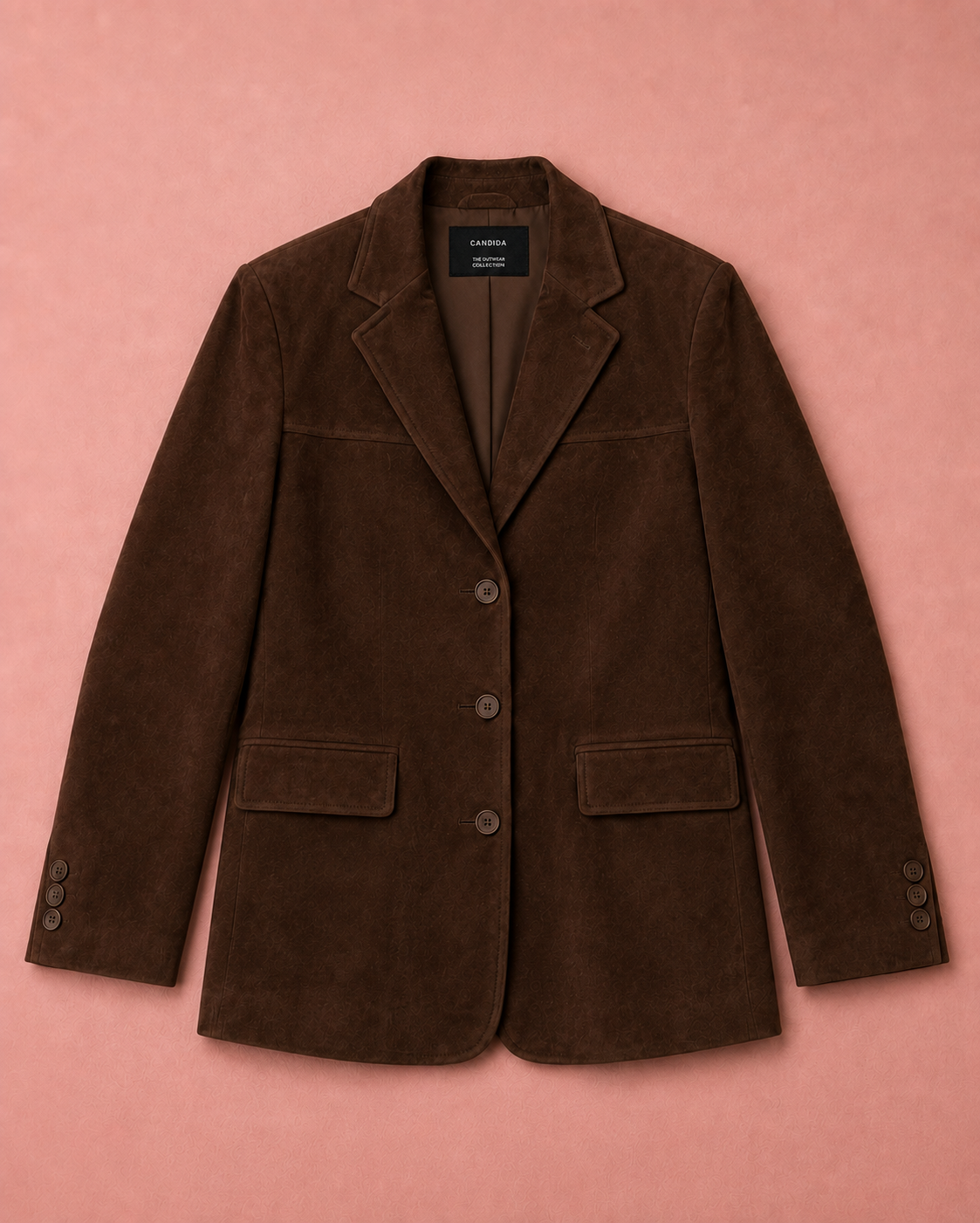 Blazer effetto in Suede|Colore:Cioccolato