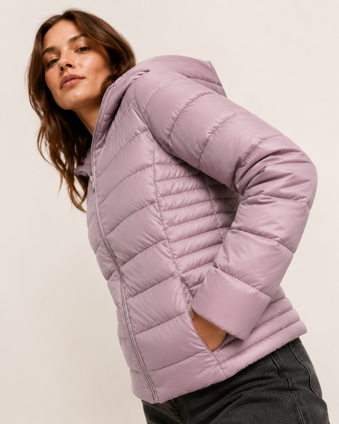 Piumino slim |Colore:Rosa polvere