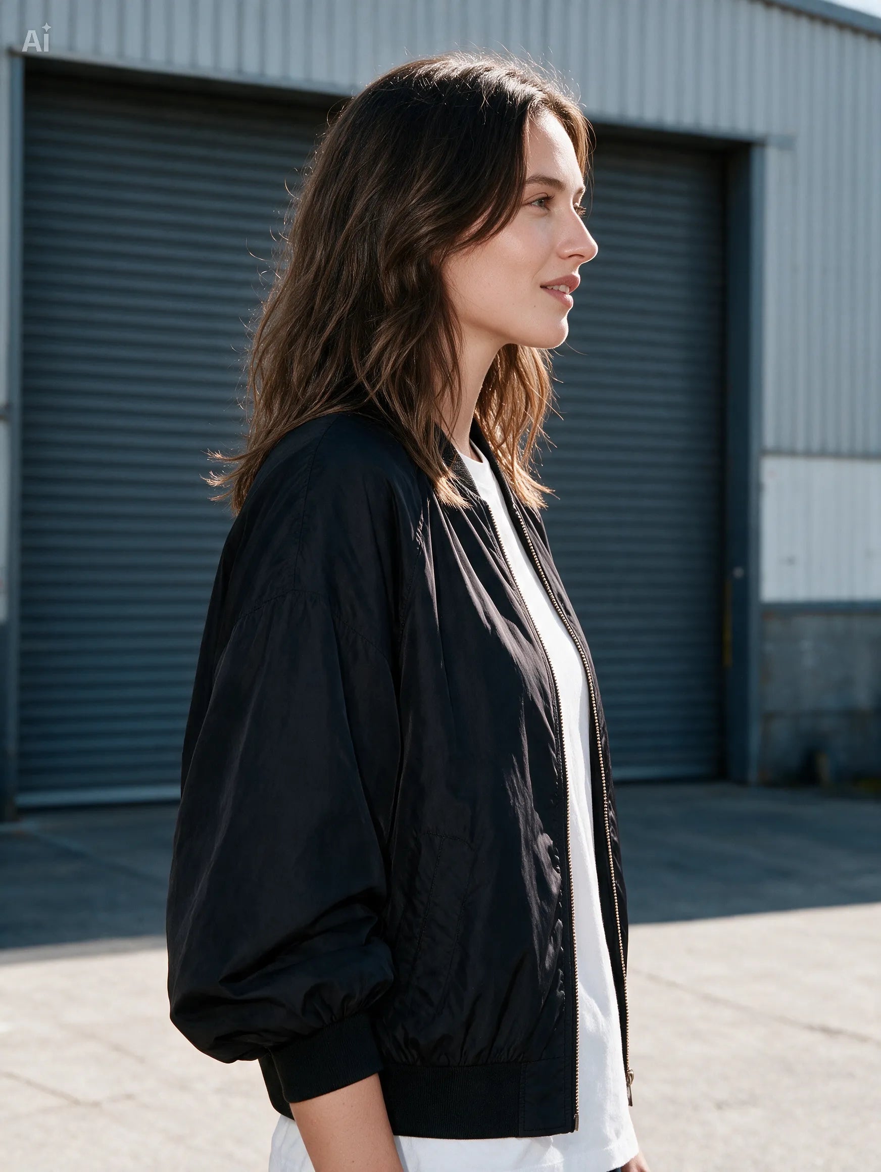 Bomber oversize|Colore:Nero