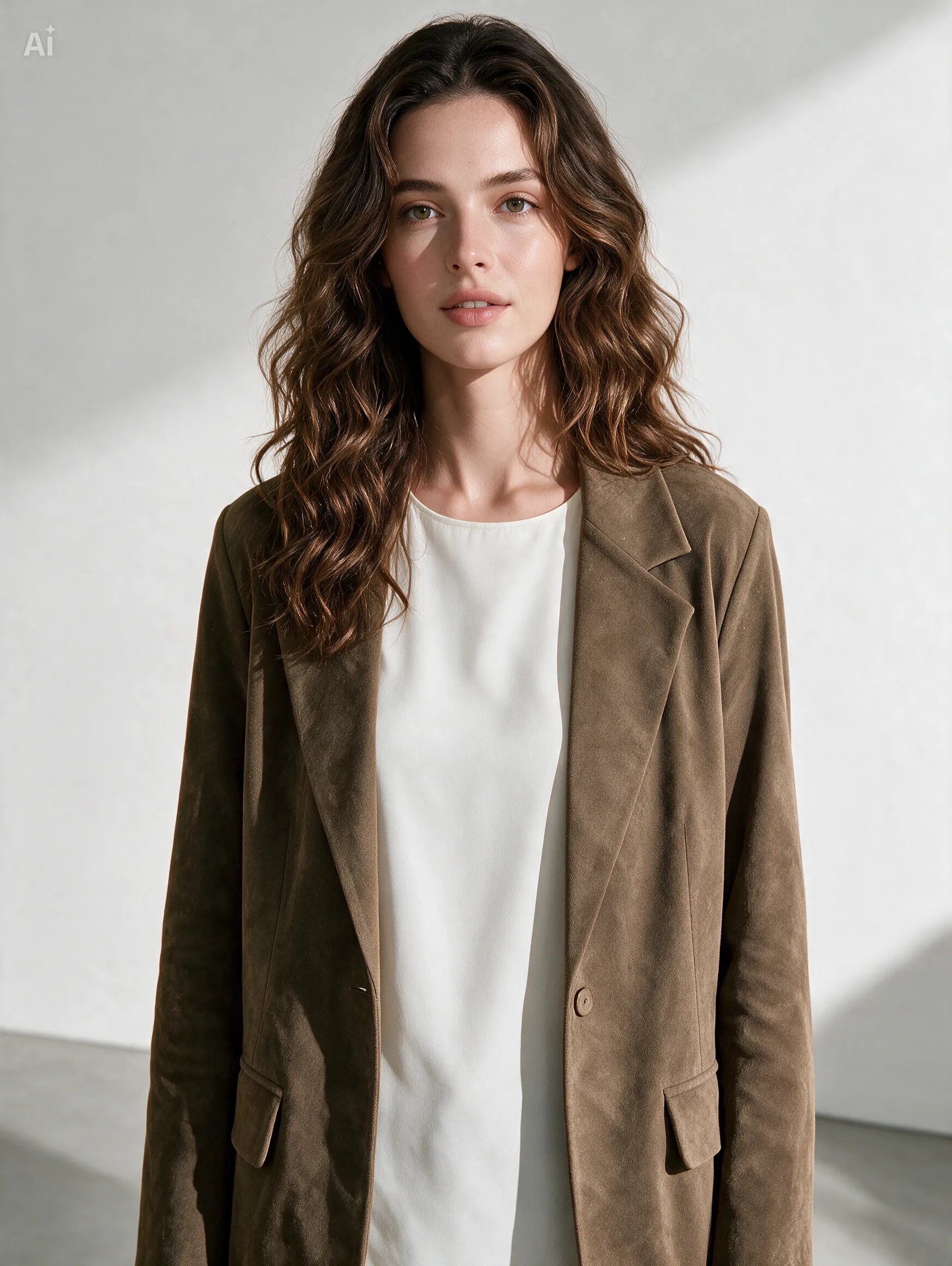 Giacca stella effetto camoscio|Colore:Fango