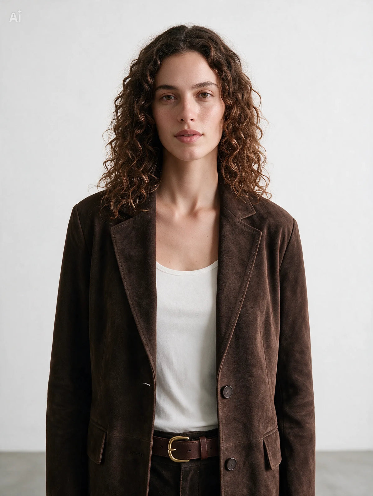Giacca stella effetto camoscio|Colore:Marrone