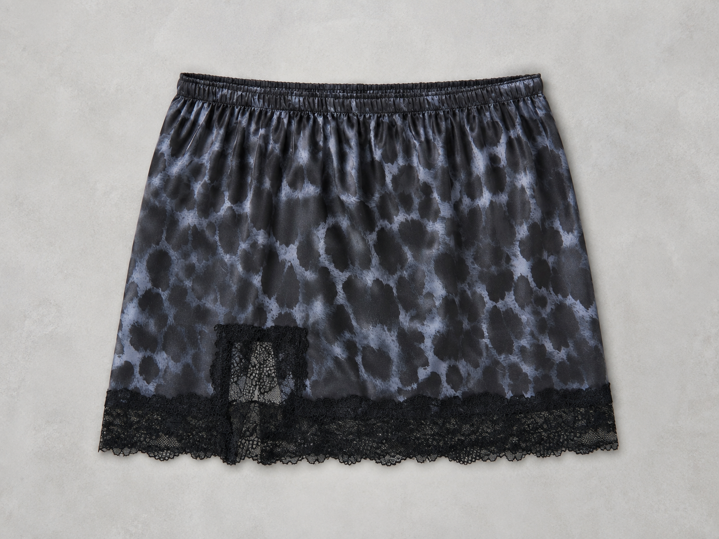 mini gonna animalier con pizzo|Colore:Maculato grigio