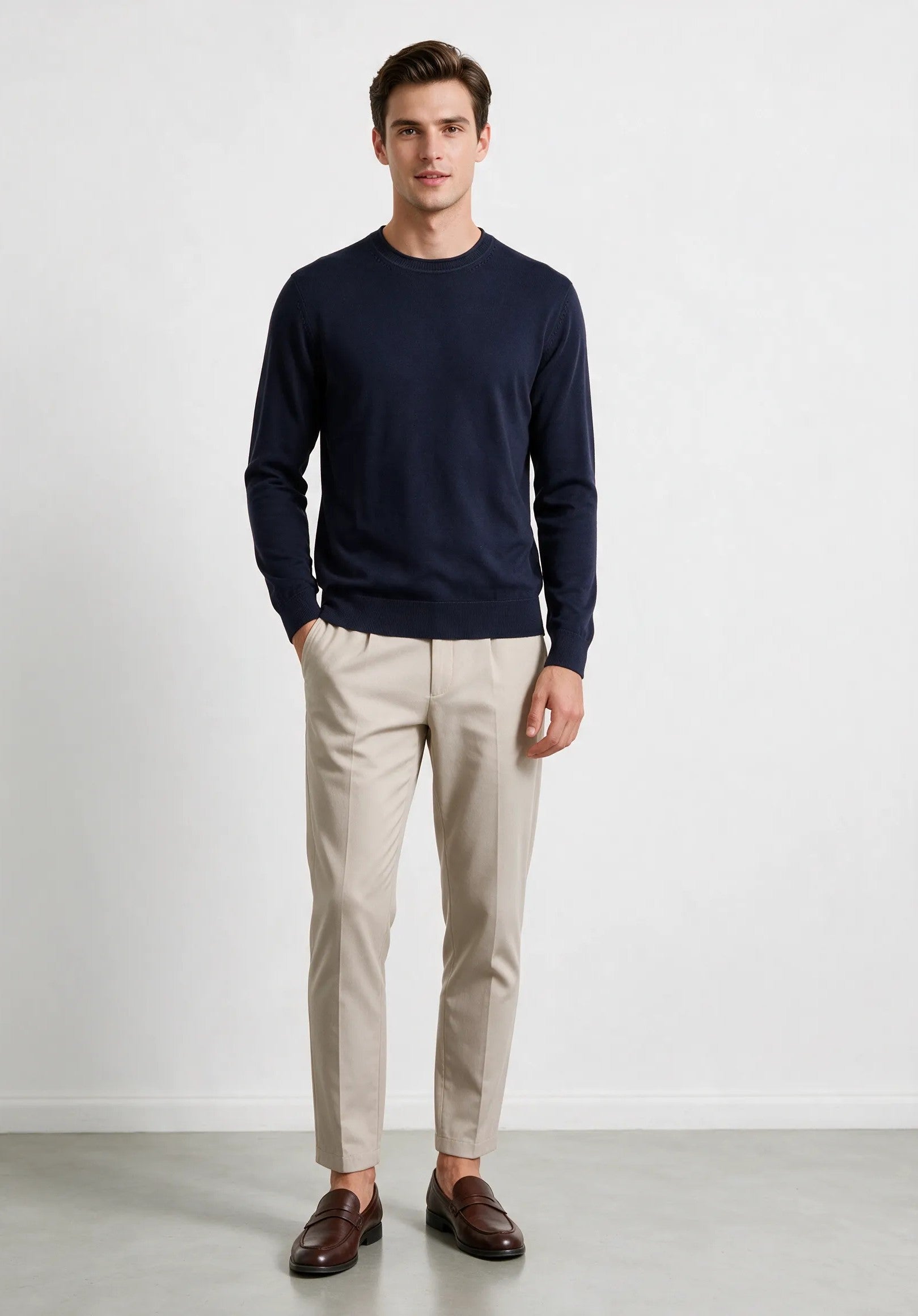 Maglio collo risvoltato|Colore:Blue navy