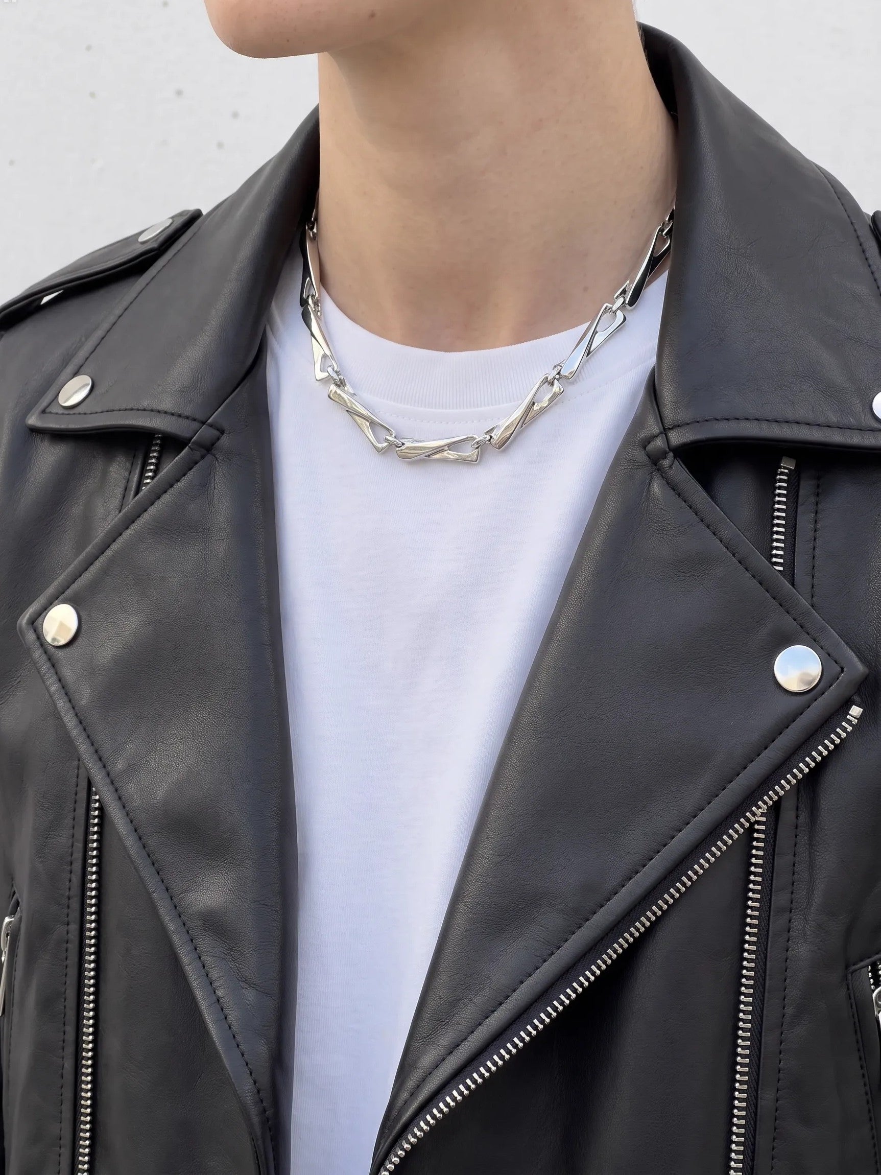 Giubbino Biker effetto pelle|Colore:Nero