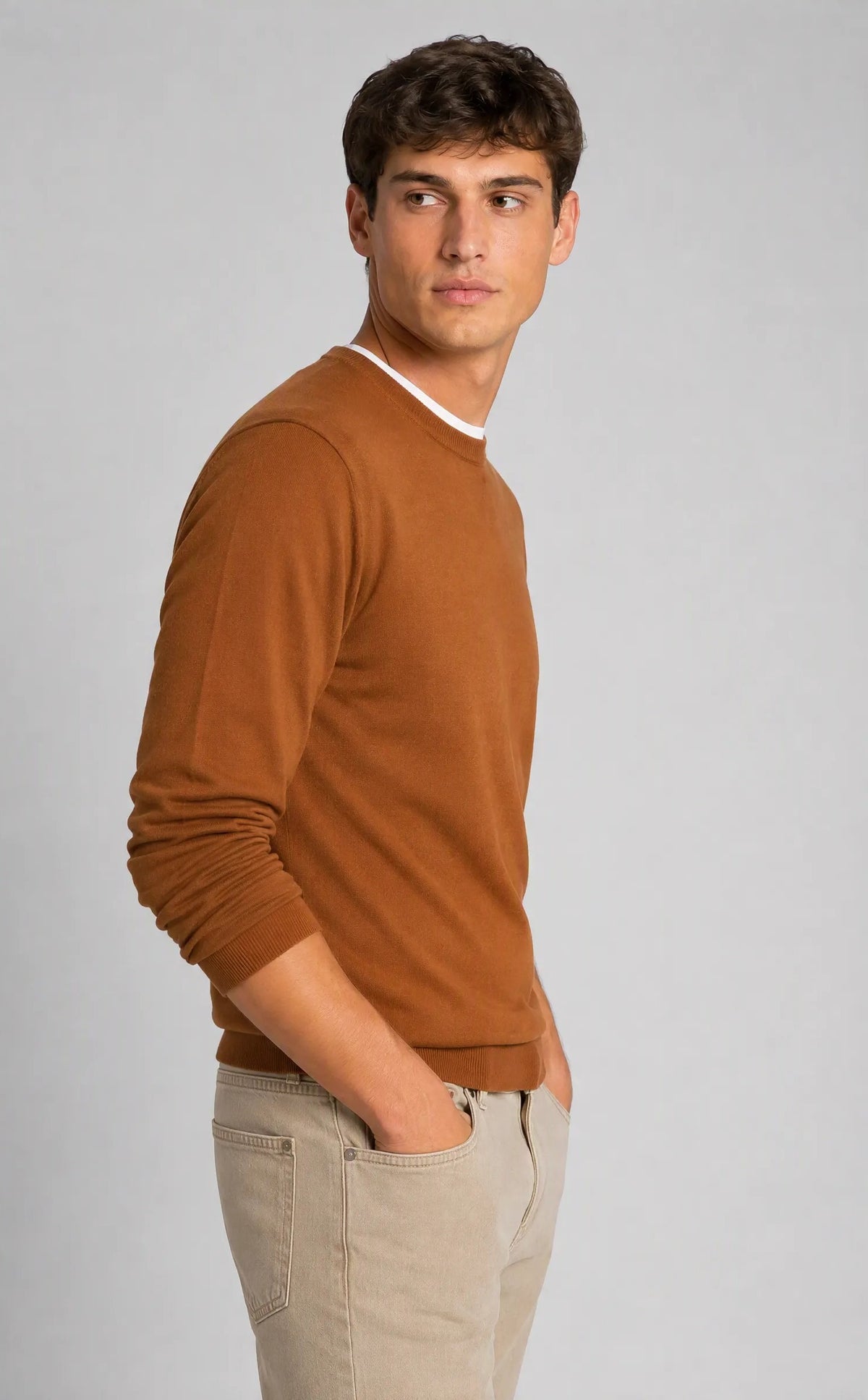 Maglia girocollo basic|Colore:Biscuit