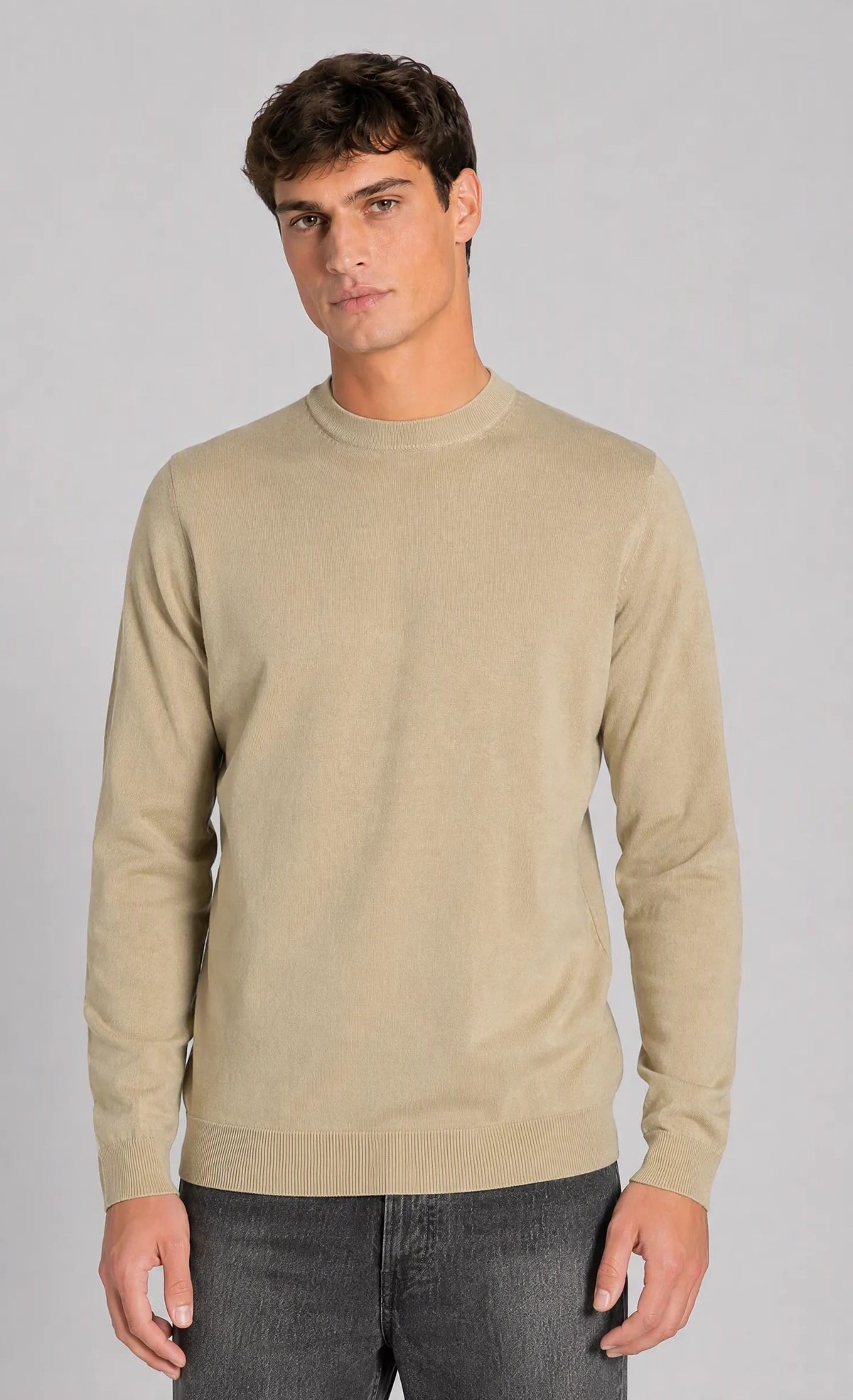 Maglia girocollo basic|Colore:Sand