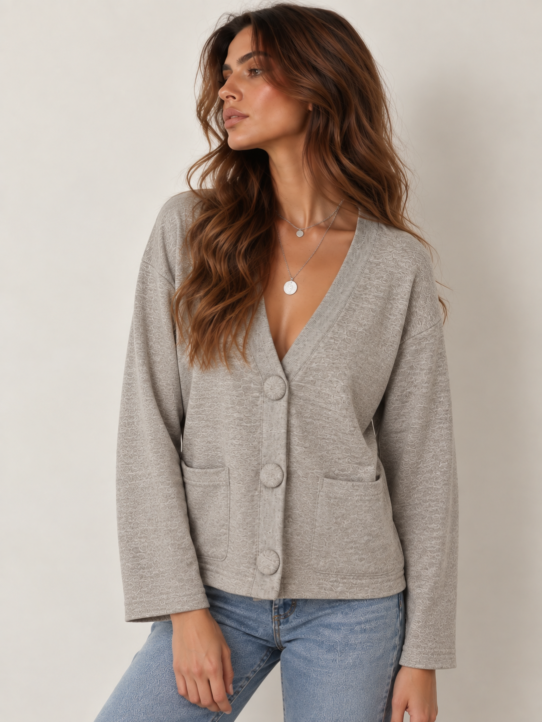 Cardigan cropped|Colore:Beige scuro