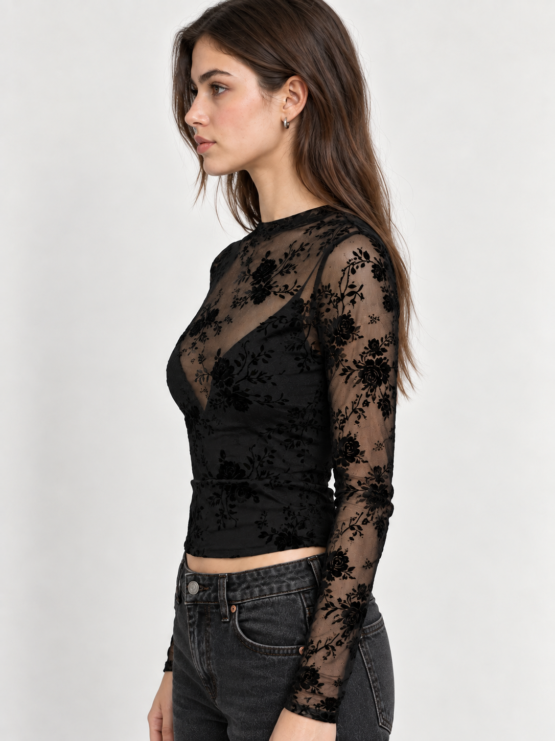 Maglia Flocked Mesh|Colore:Nero